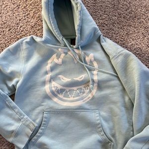 SPITFIRE big head light blue hooded sweatshirt size Small